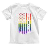 Pride Month Rainbow Flag Graphic Toddler T Shirt Lesbian Gay LGBT America Flag