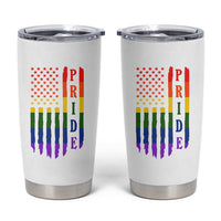 Pride Month Rainbow Flag Graphic Tumbler Cup Lesbian Gay LGBT America Flag
