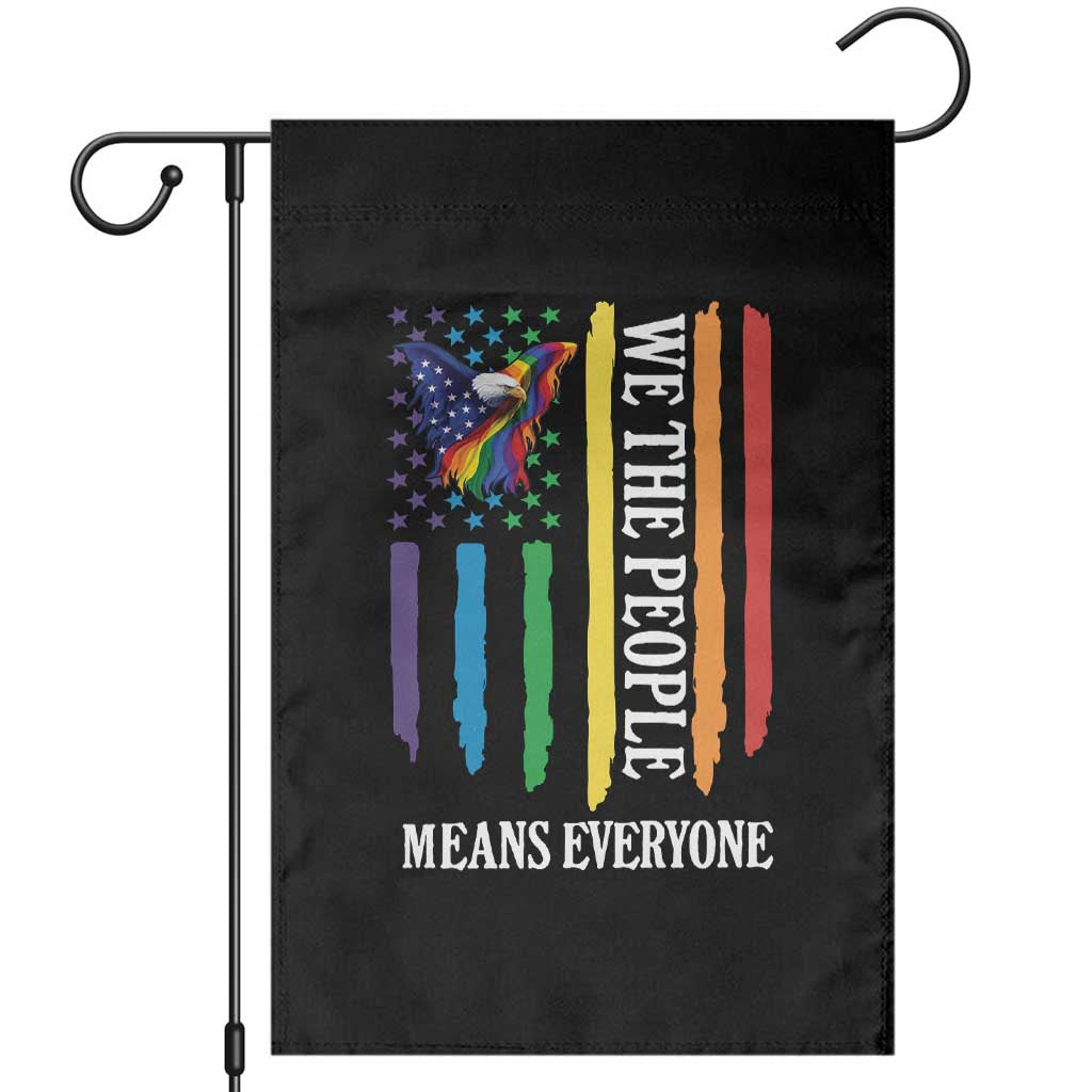 Patriotic Rainbow Pride American Eagle Garden Flag We The People LGBT Pride