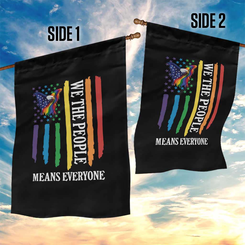 Patriotic Rainbow Pride American Eagle Garden Flag We The People LGBT Pride
