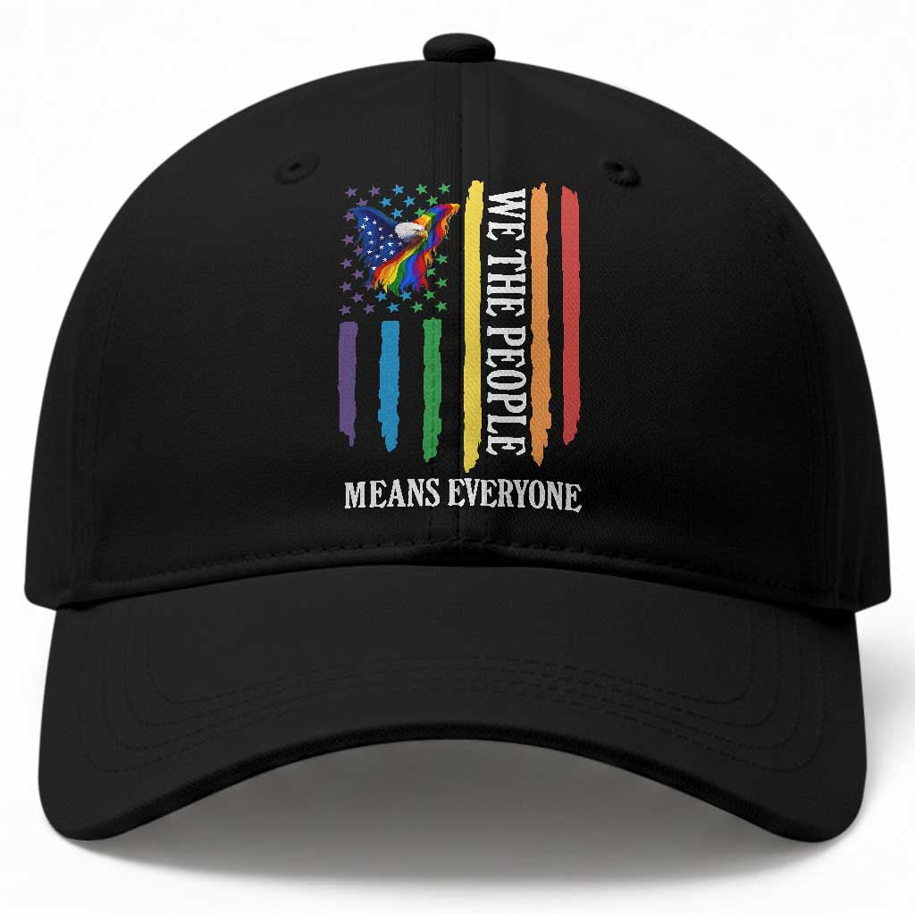 Patriotic Rainbow Pride American Eagle Baseball Cap We The People LGBT Pride