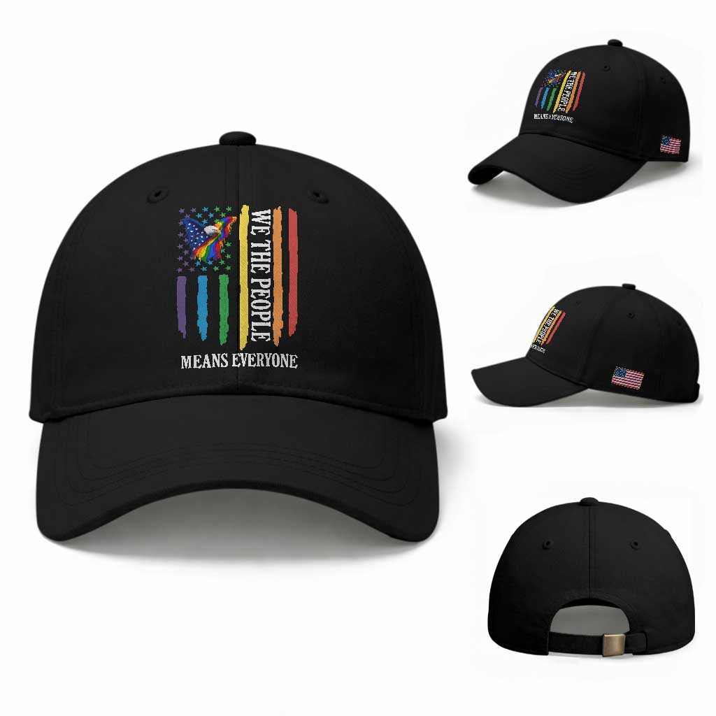 Patriotic Rainbow Pride American Eagle Baseball Cap We The People LGBT Pride