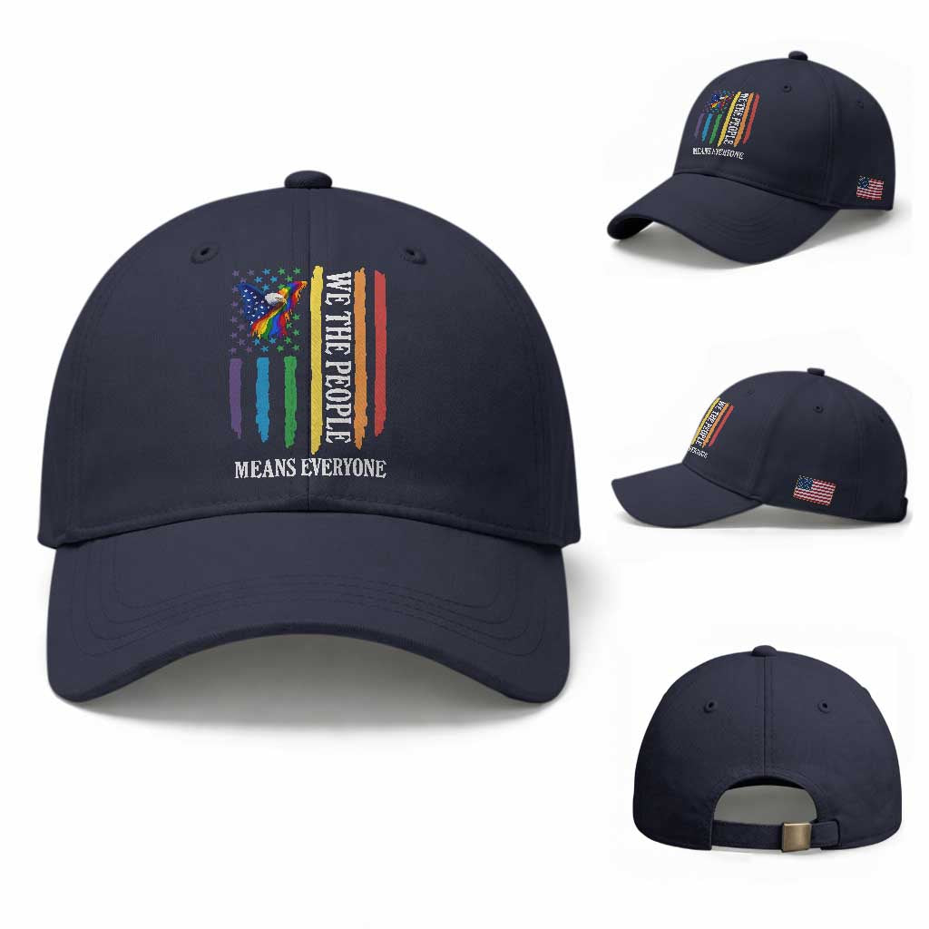 Patriotic Rainbow Pride American Eagle Baseball Cap We The People LGBT Pride