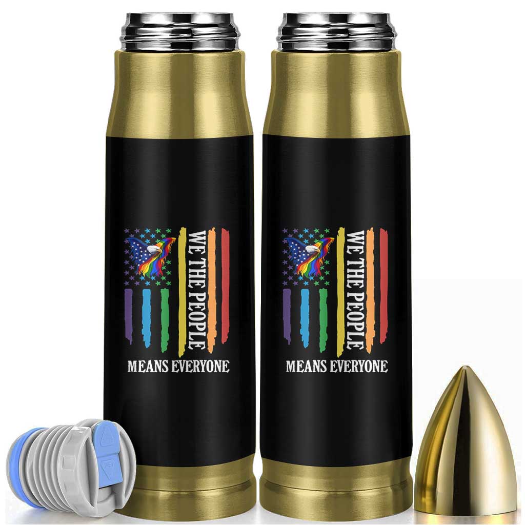 Patriotic Rainbow Pride American Eagle Bullet Tumbler We The People LGBT Pride
