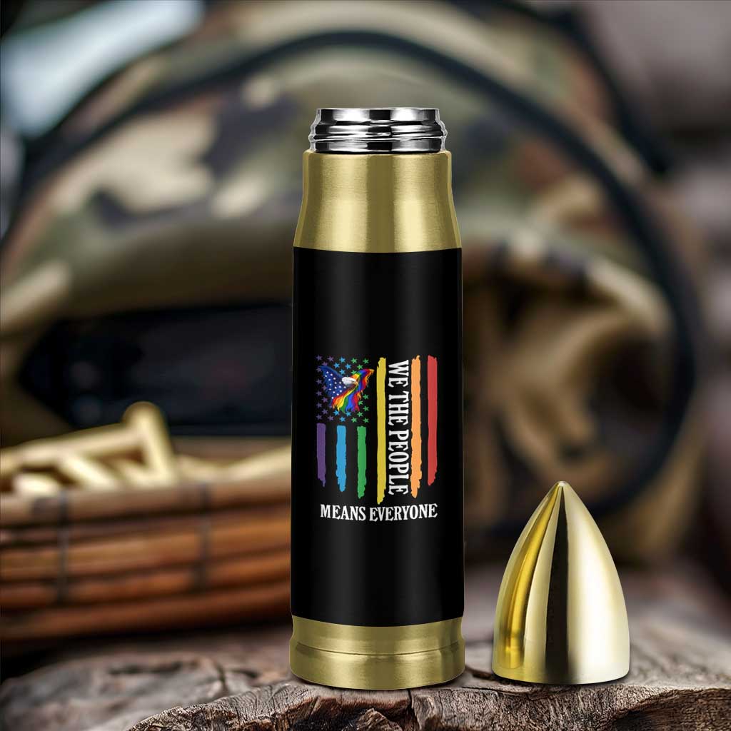 Patriotic Rainbow Pride American Eagle Bullet Tumbler We The People LGBT Pride