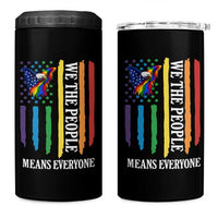 Patriotic Rainbow Pride American Eagle 4 in 1 Can Cooler Tumbler We The People LGBT Pride