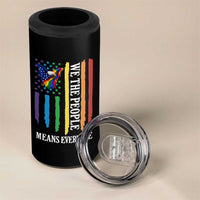 Patriotic Rainbow Pride American Eagle 4 in 1 Can Cooler Tumbler We The People LGBT Pride