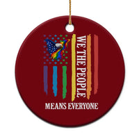 Patriotic Rainbow Pride American Eagle Ceramic Ornament We The People LGBT Pride
