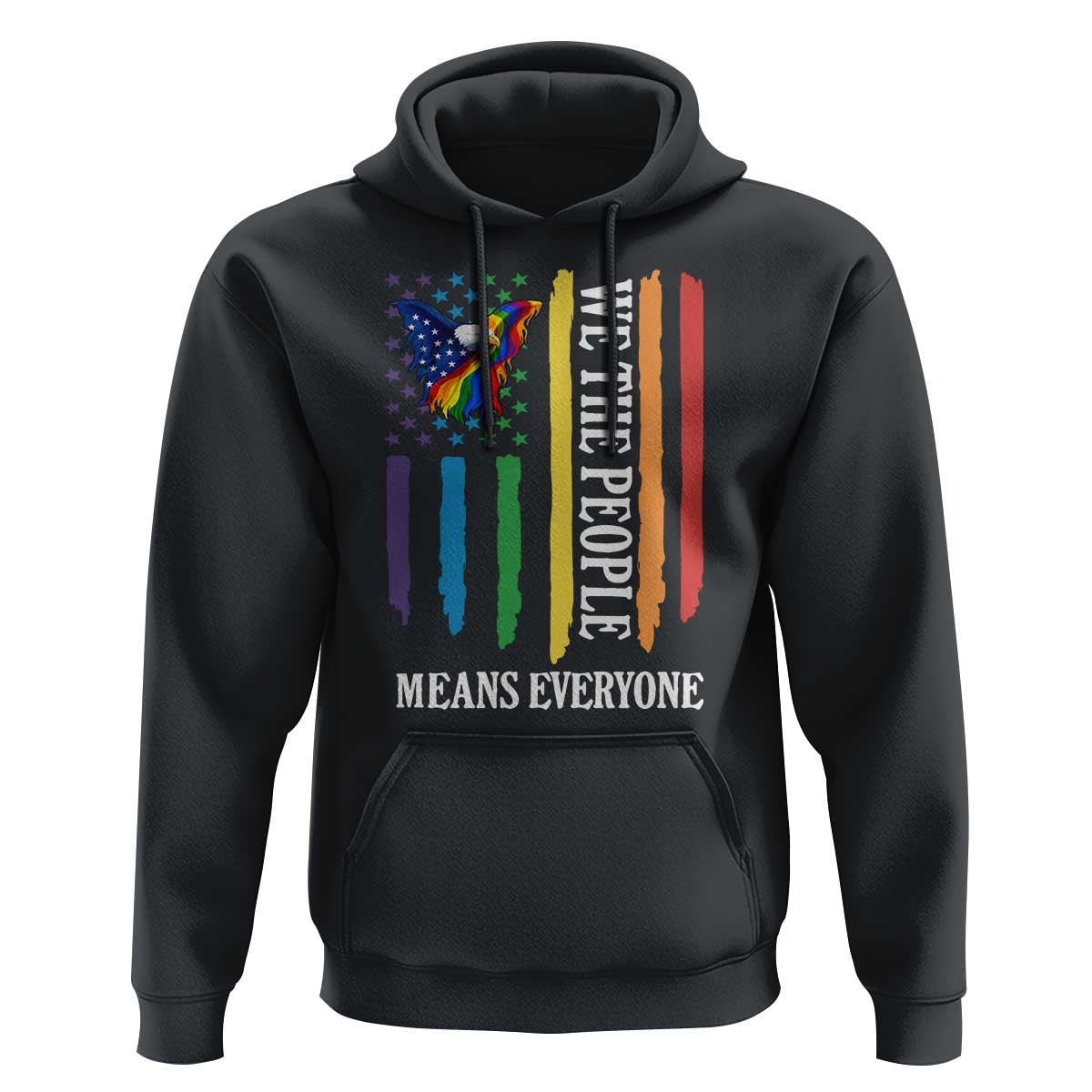 Patriotic Rainbow Pride American Eagle Hoodie We The People LGBT Pride
