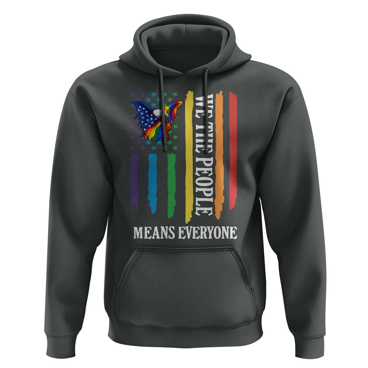 Patriotic Rainbow Pride American Eagle Hoodie We The People LGBT Pride