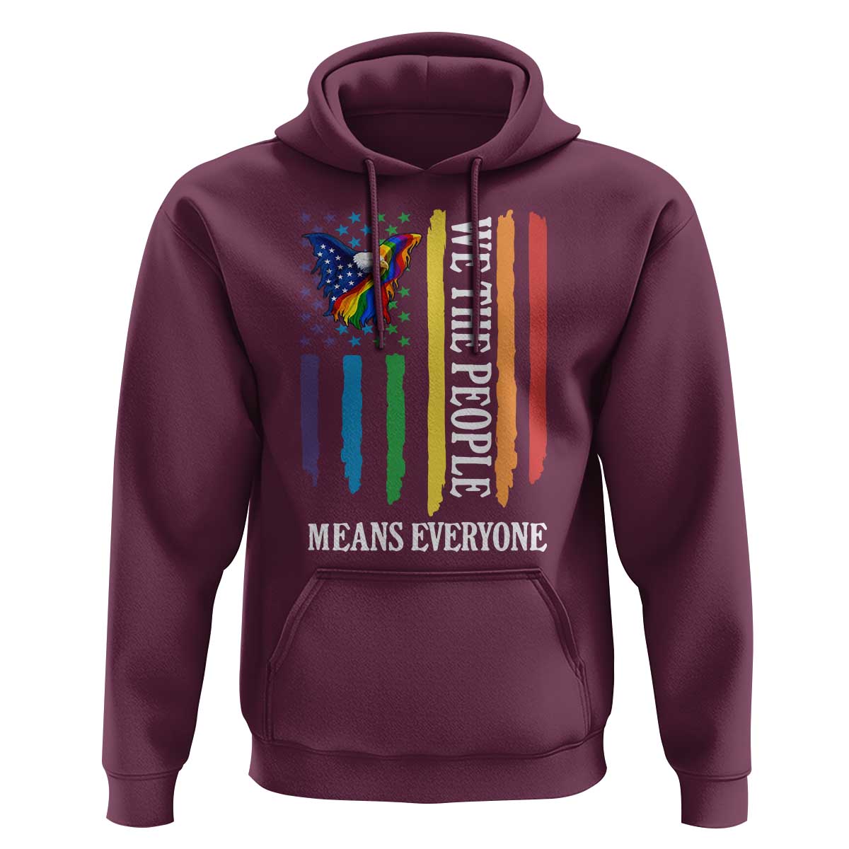 Patriotic Rainbow Pride American Eagle Hoodie We The People LGBT Pride