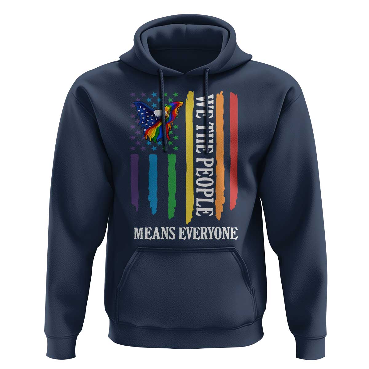 Patriotic Rainbow Pride American Eagle Hoodie We The People LGBT Pride