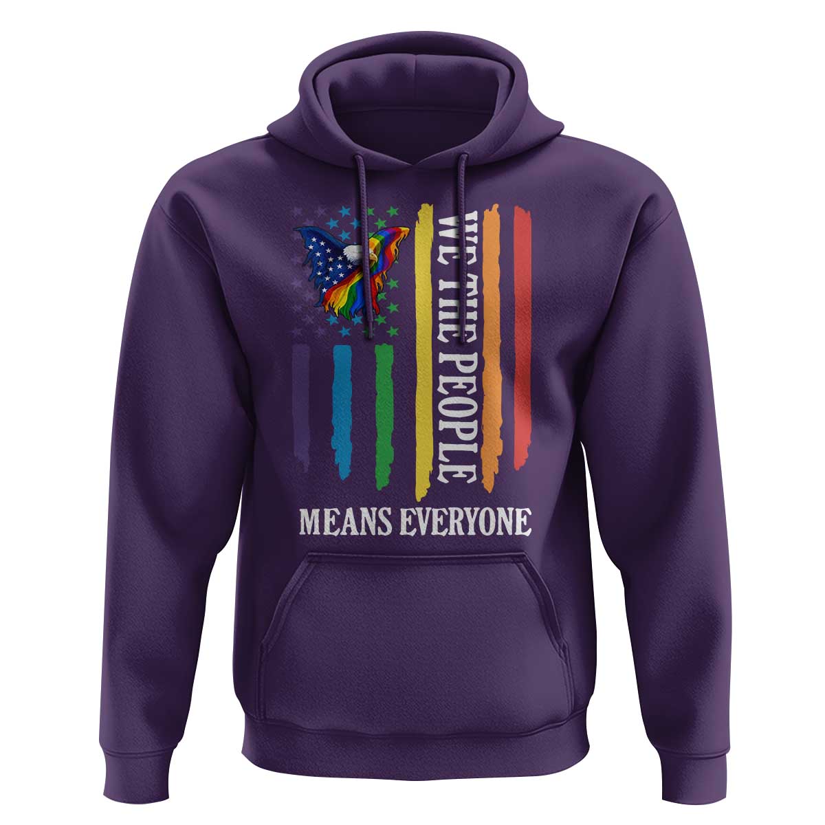 Patriotic Rainbow Pride American Eagle Hoodie We The People LGBT Pride