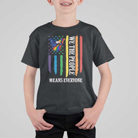 Patriotic Rainbow Pride American Eagle T Shirt For Kid We The People LGBT Pride