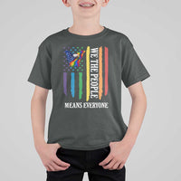 Patriotic Rainbow Pride American Eagle T Shirt For Kid We The People LGBT Pride