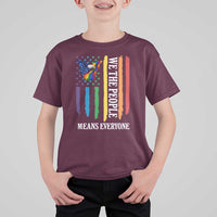 Patriotic Rainbow Pride American Eagle T Shirt For Kid We The People LGBT Pride