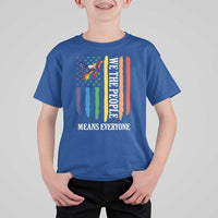 Patriotic Rainbow Pride American Eagle T Shirt For Kid We The People LGBT Pride