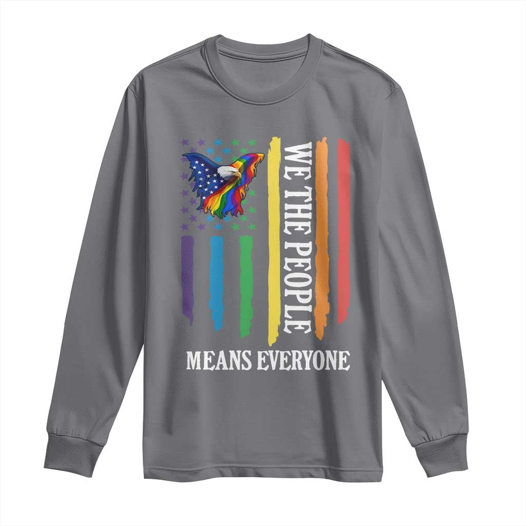 Patriotic Rainbow Pride American Eagle Long Sleeve Shirt We The People LGBT Pride