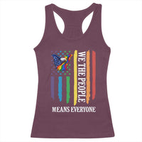Patriotic Rainbow Pride American Eagle Racerback Tank Top We The People LGBT Pride