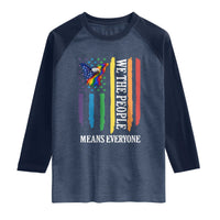 Patriotic Rainbow Pride American Eagle Raglan Shirt We The People LGBT Pride
