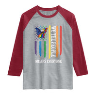 Patriotic Rainbow Pride American Eagle Raglan Shirt We The People LGBT Pride