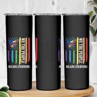 Patriotic Rainbow Pride American Eagle Skinny Tumbler We The People LGBT Pride