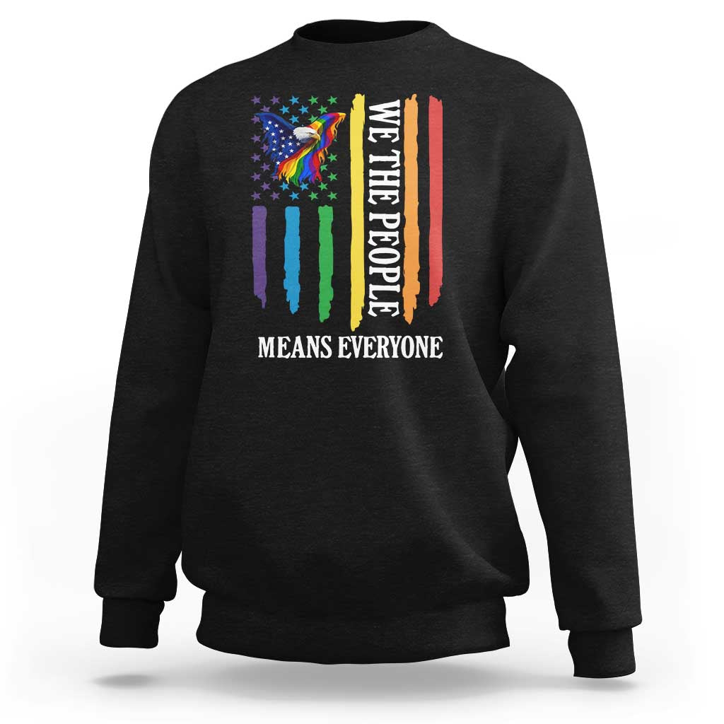 Patriotic Rainbow Pride American Eagle Sweatshirt We The People LGBT Pride