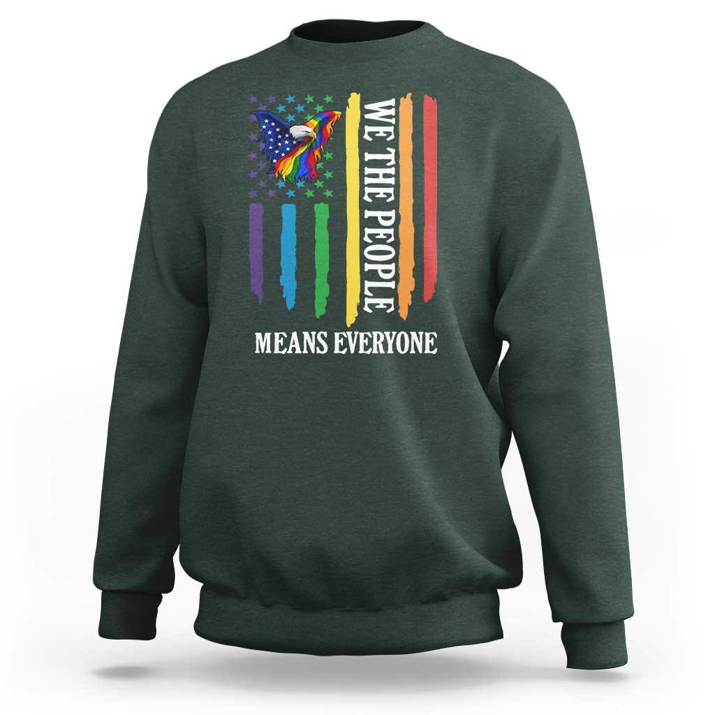 Patriotic Rainbow Pride American Eagle Sweatshirt We The People LGBT Pride