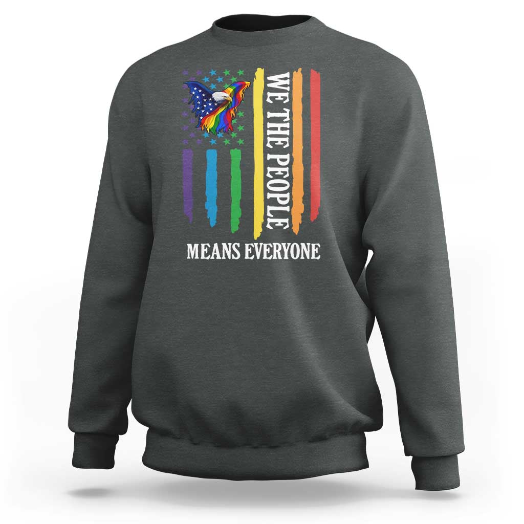 Patriotic Rainbow Pride American Eagle Sweatshirt We The People LGBT Pride
