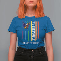 Patriotic Rainbow Pride American Eagle T Shirt For Women We The People LGBT Pride