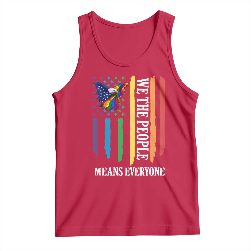 Patriotic Rainbow Pride American Eagle Tank Top We The People LGBT Pride