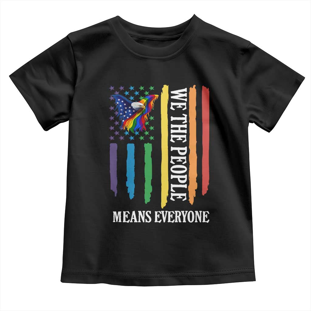 Patriotic Rainbow Pride American Eagle Toddler T Shirt We The People LGBT Pride