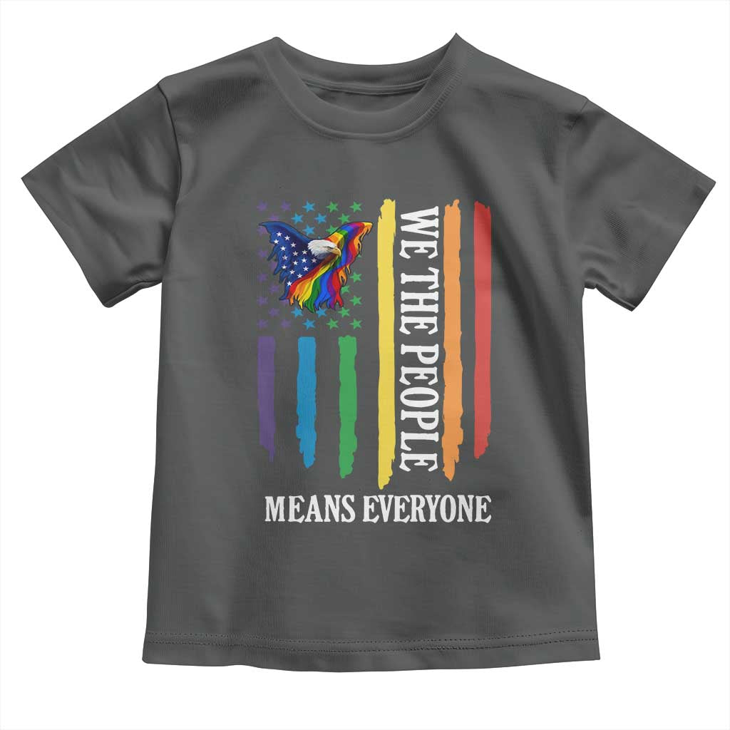 Patriotic Rainbow Pride American Eagle Toddler T Shirt We The People LGBT Pride