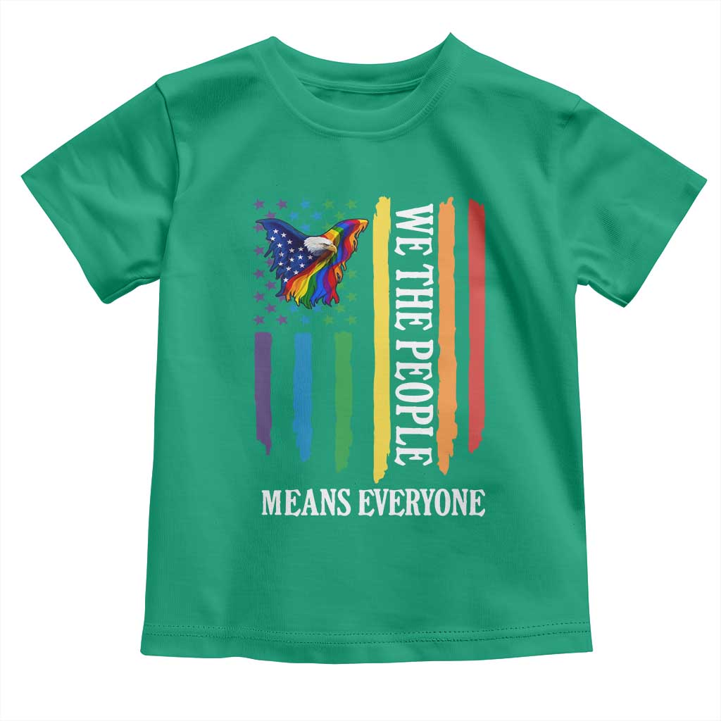 Patriotic Rainbow Pride American Eagle Toddler T Shirt We The People LGBT Pride