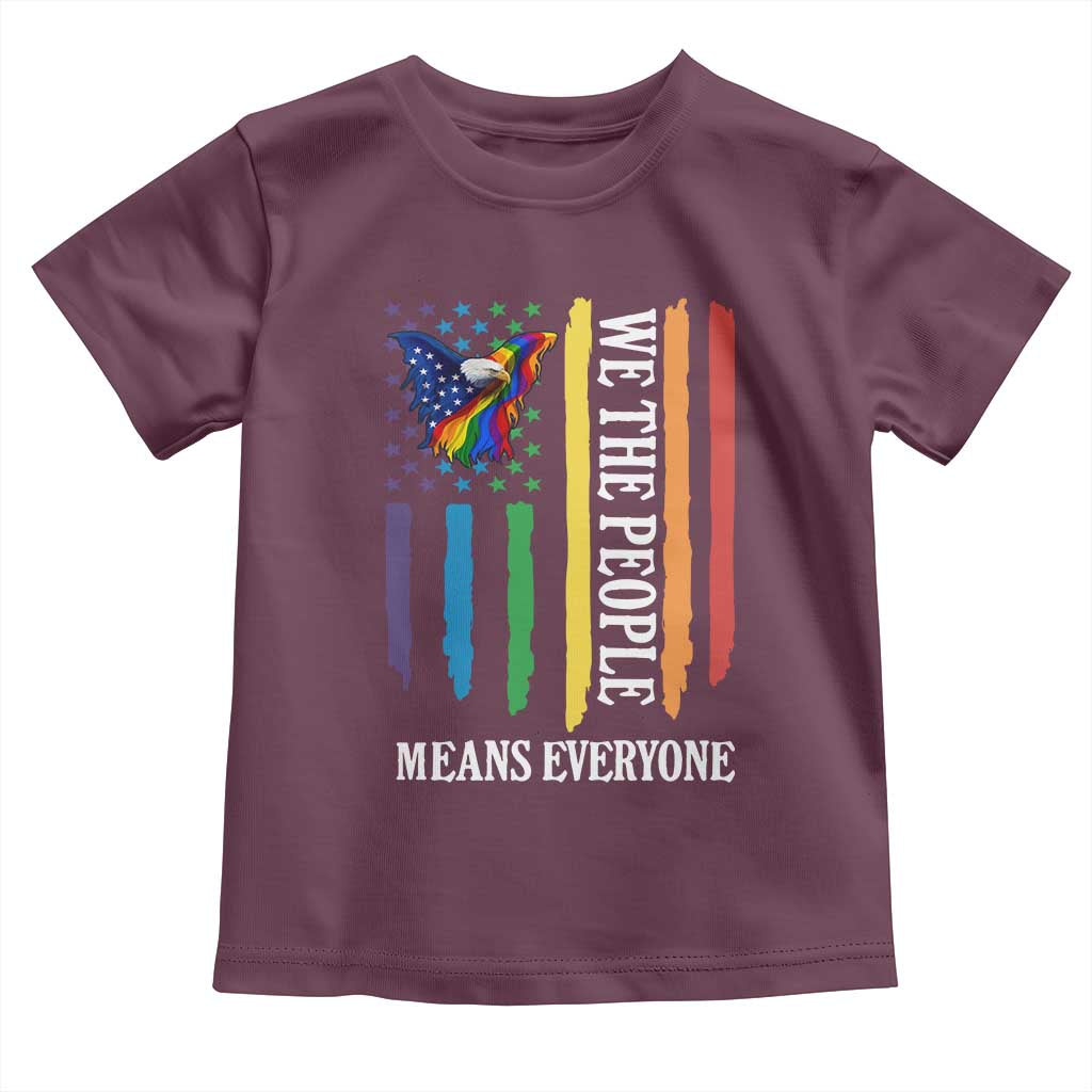 Patriotic Rainbow Pride American Eagle Toddler T Shirt We The People LGBT Pride