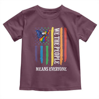 Patriotic Rainbow Pride American Eagle Toddler T Shirt We The People LGBT Pride