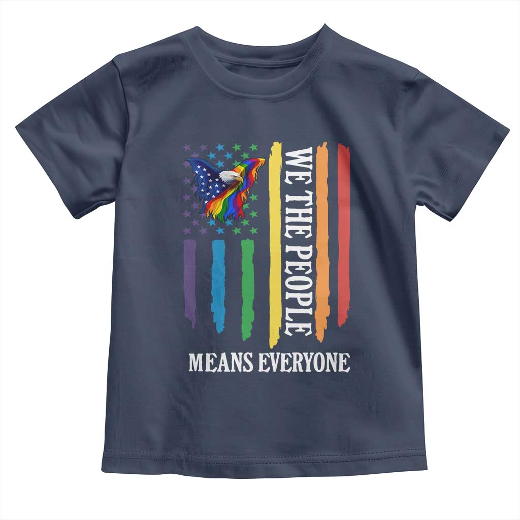 Patriotic Rainbow Pride American Eagle Toddler T Shirt We The People LGBT Pride