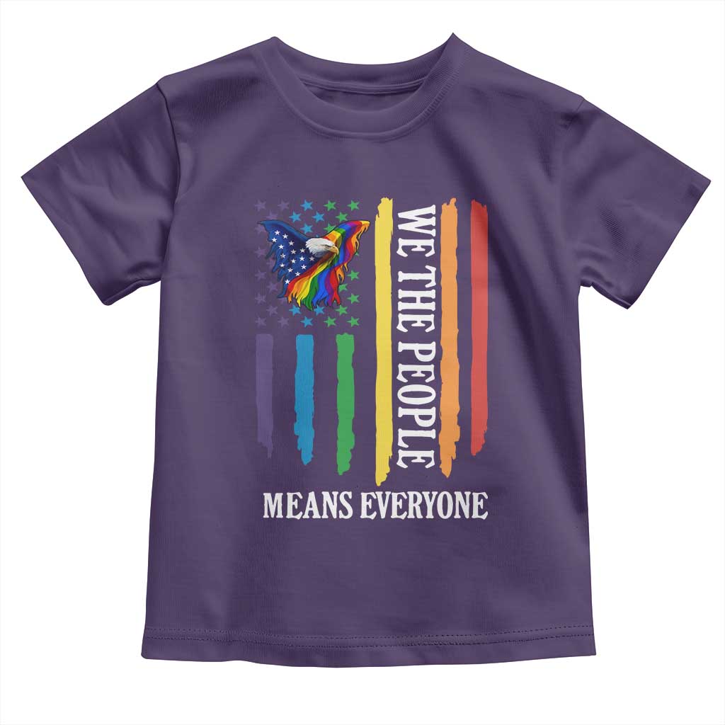 Patriotic Rainbow Pride American Eagle Toddler T Shirt We The People LGBT Pride