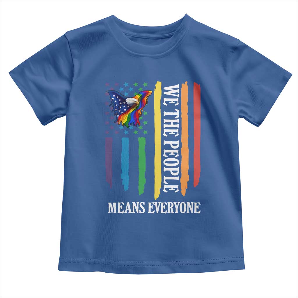 Patriotic Rainbow Pride American Eagle Toddler T Shirt We The People LGBT Pride