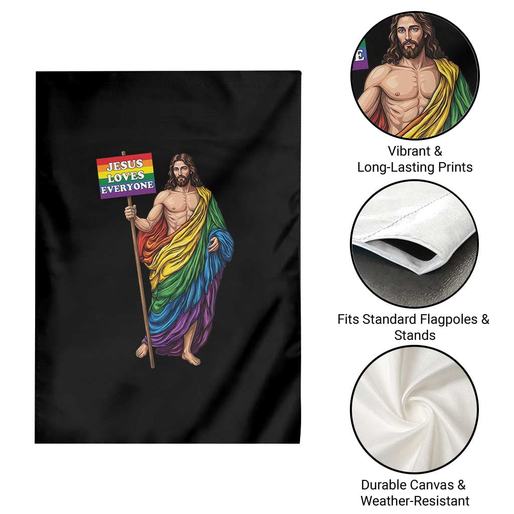 Christian LGBTQ Support Garden Flag Jesus Loves Everyone