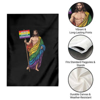Christian LGBTQ Support Garden Flag Jesus Loves Everyone