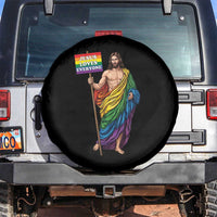 Christian LGBTQ Support Spare Tire Cover Jesus Loves Everyone