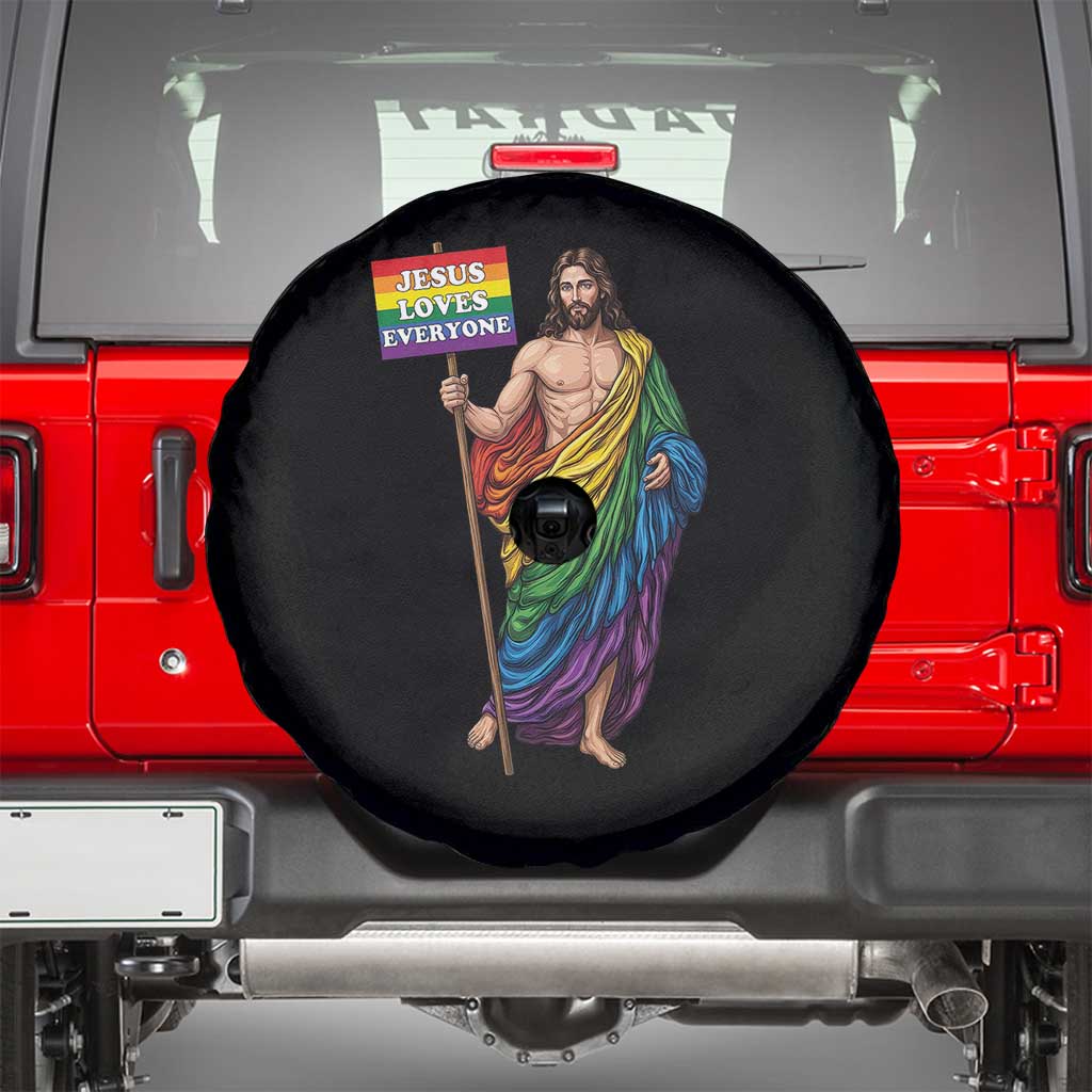 Christian LGBTQ Support Spare Tire Cover Jesus Loves Everyone