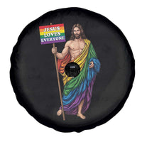Christian LGBTQ Support Spare Tire Cover Jesus Loves Everyone