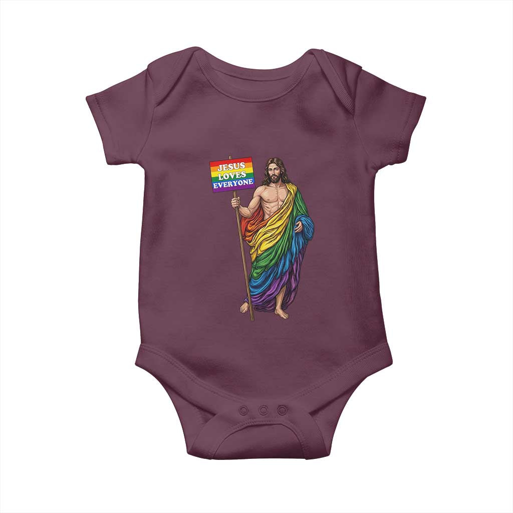 Christian LGBTQ Support Baby Onesie Jesus Loves Everyone