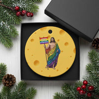 Christian LGBTQ Support Ceramic Ornament Jesus Loves Everyone