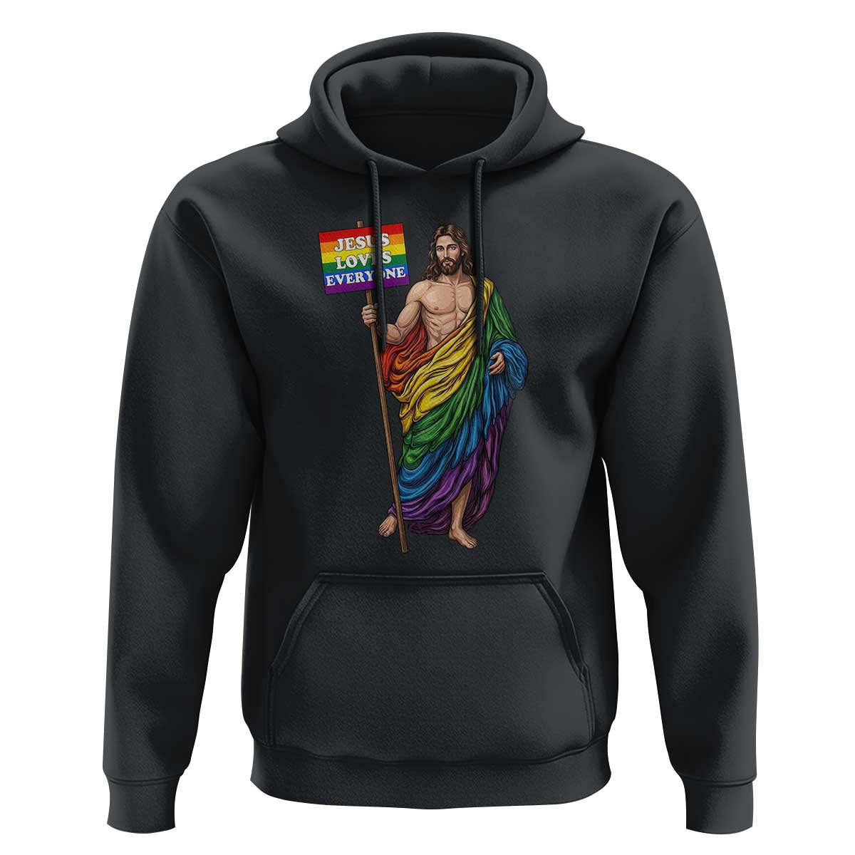 Christian LGBTQ Support Hoodie Jesus Loves Everyone