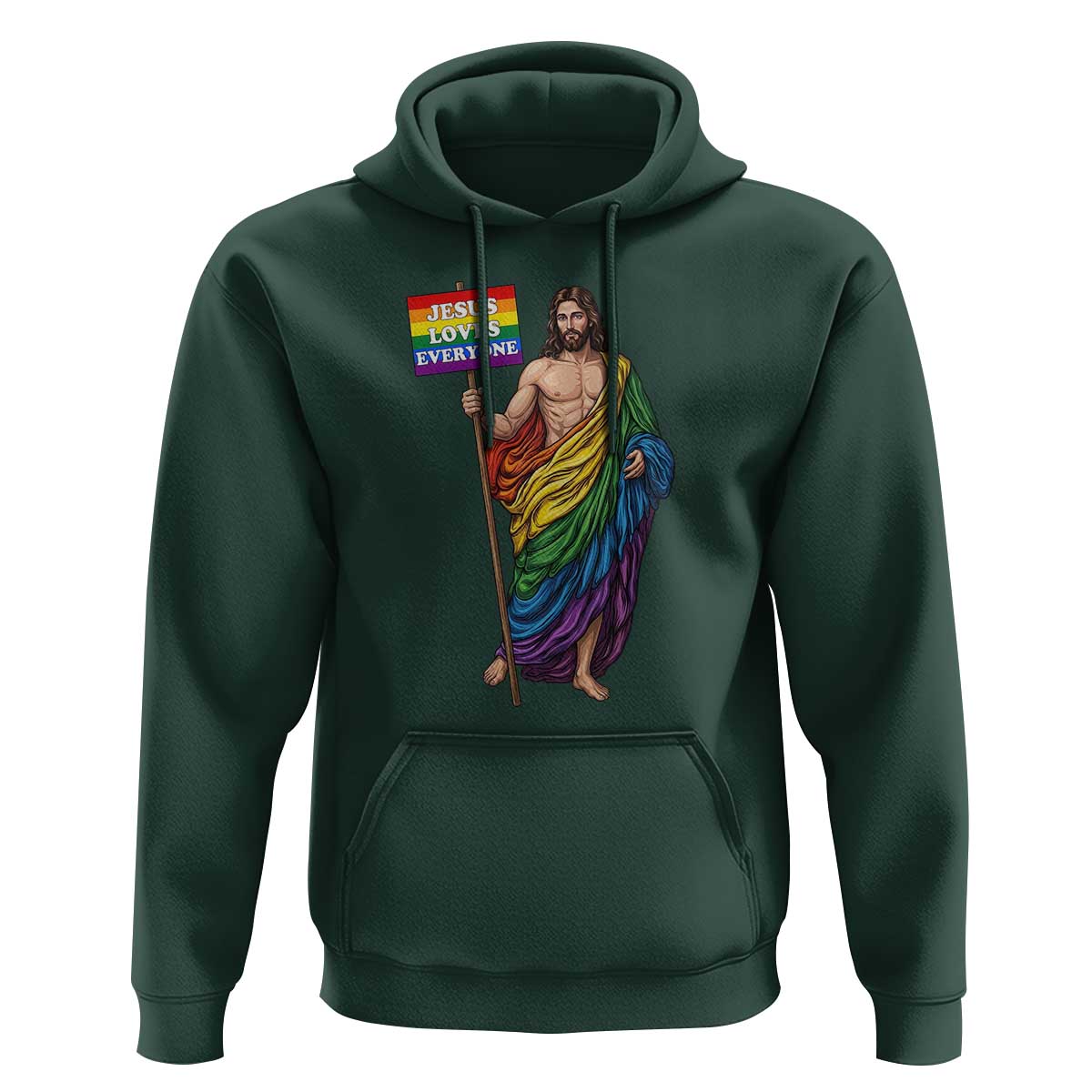 Christian LGBTQ Support Hoodie Jesus Loves Everyone