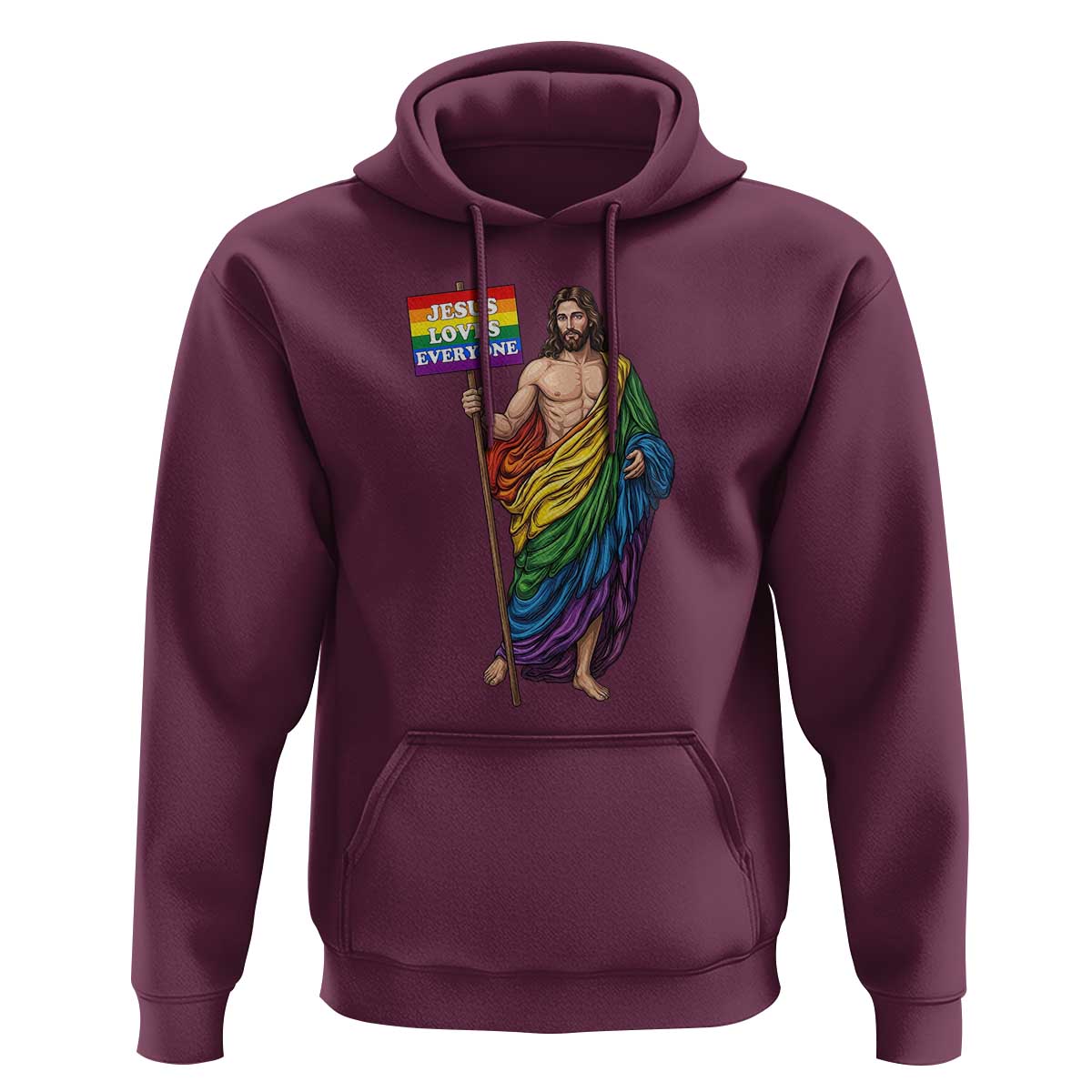 Christian LGBTQ Support Hoodie Jesus Loves Everyone