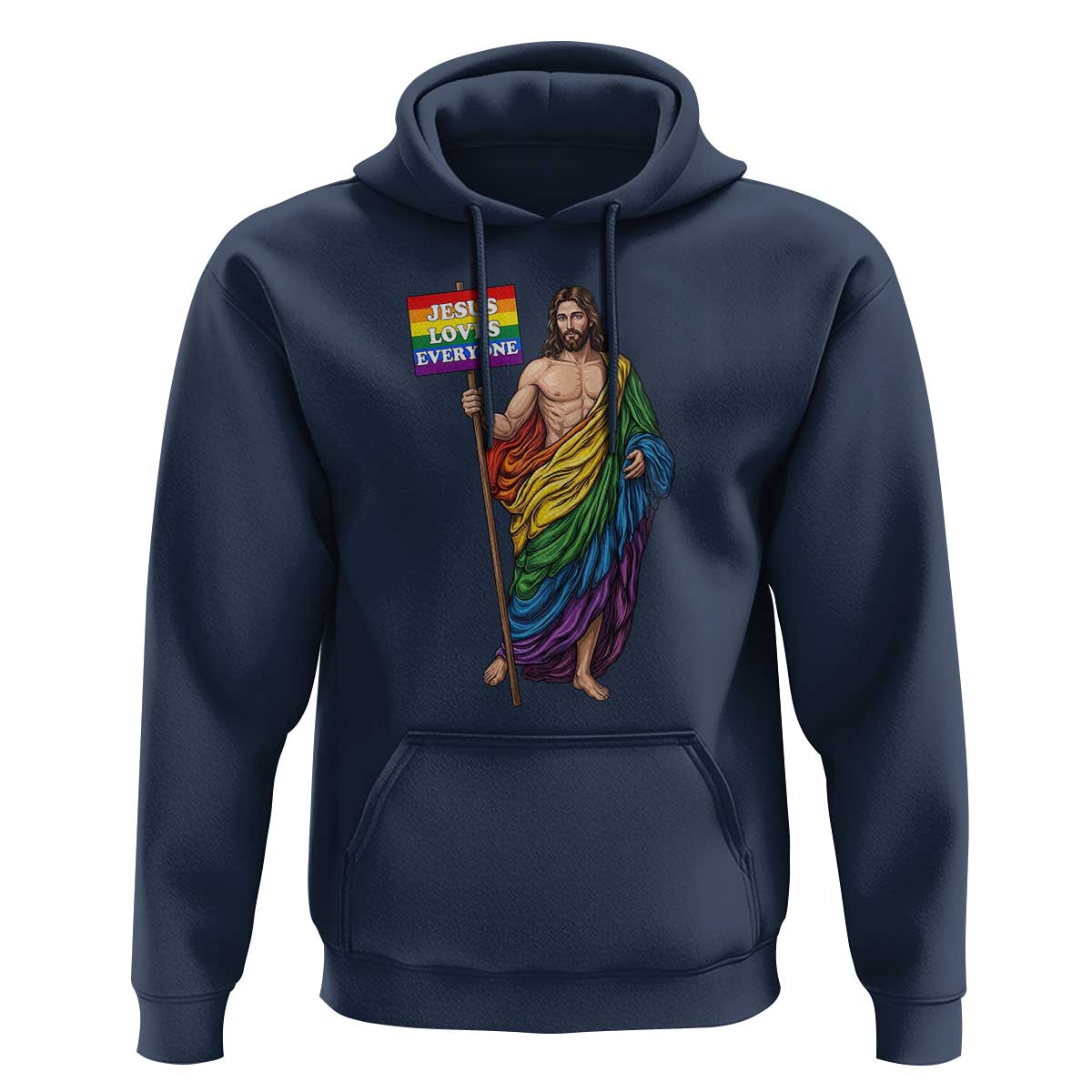Christian LGBTQ Support Hoodie Jesus Loves Everyone